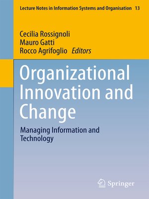 cover image of Organizational Innovation and Change